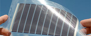 Bild einer flexiblen Solarzelle