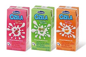 Das Unternehmen Vinamilk vertreibt den Trinkjoghurts „Ozela“ in Kartonpackungen combiblocMini 200ml von SIG Combibloc.