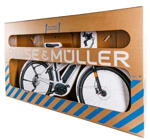 Neue Verpackungslösung für die E-Bikes der Firma Riese & Müller