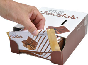 Verpackungssystem Thimm xPOSe® | pull mit integriertem Warenvorschub