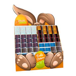 Große Aufmerksamkeit auf kleinem Raum: Thekendisplays für  erfolgreiche
Aktions-Artikel zum Osterfest aus der Ideenschmiede JuicefulThings von
Panther.